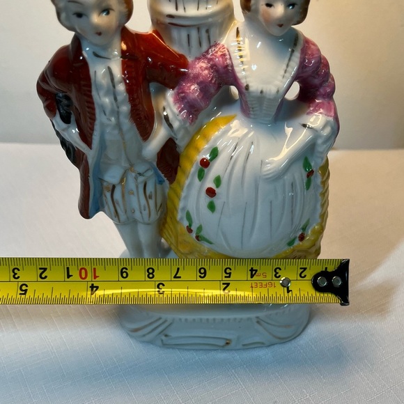 Vintage Boudoir Lamp - Figural Colonial Couple - Porcelain Occupied Japan - Picture 4 of 10